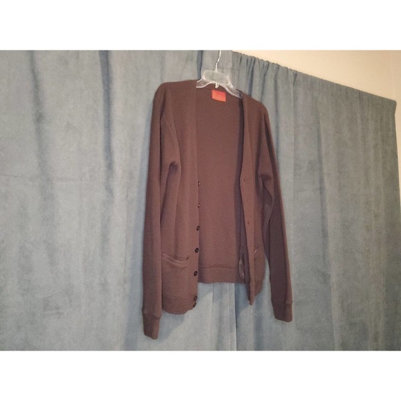 Vintage Sears Kings Road Shop Sweater Mens L Large Brown Cardigan Orlon Acrylic - Picture 6 of 6